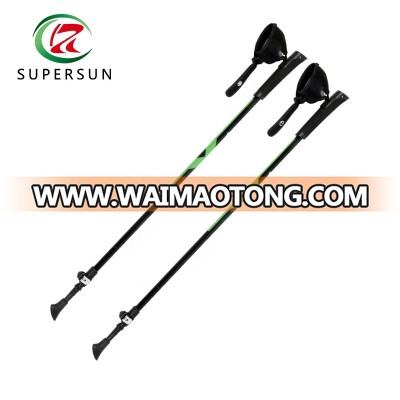 2019 Hot Sale Two Section Metal Flip Lock Aluminum 7075 Nordic Walking Stick