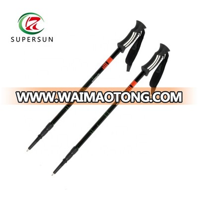 Three Sections  Aluminum Shaft Trekking Pole with Anti Shock