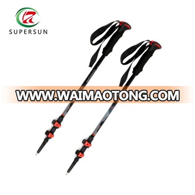 Factory Price Aluminum Flip Lock Telescopic Trekking Pole