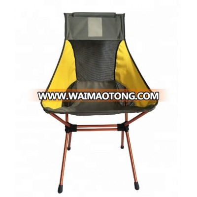 Easy carry camping High Folding Chair with removable pillow