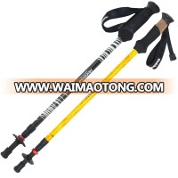 3K Carbon Fiber Telescopic Adjustable Trekking Walking Pole Hiking Stick with Twist Lock