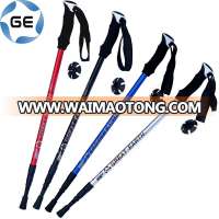 High Quality EVA Grip 3 Sections Telescopic Trekking Pole Outdoor Walking Alpenstock Aluminium Alloy Hiking Stick