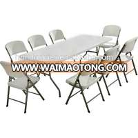 Flexible and functional folding chair attached table